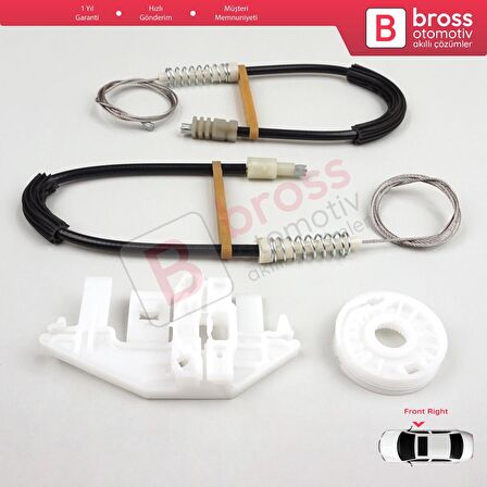 Peugeot 406 8B 8E/F 1995-2004 4/5 Kapı 9222F4 İçin Ön Sağ Kapı Cam Kriko Tamir Seti