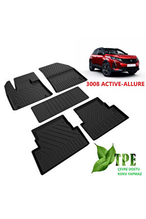 Peugeot 3008 Active Allure Havuzlu Paspas 2016 2017 2018 2019 2020 2021 2022 2023 2024