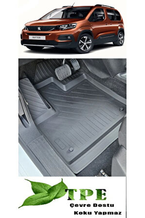 Peugeot Rifter Havuzlu Paspas 2019 2020 2021 2022 2023 2024 Kokusuz Yumuşak Active Allure Gt Line