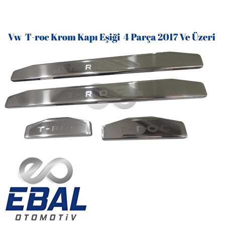 Vw  T-roc Krom Kapı Eşiği  4 Parça 2017 Ve Üzeri P.Çelik
