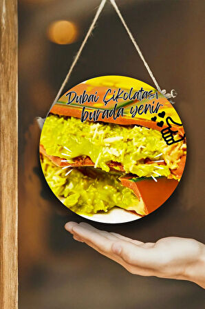Dubai Çikolata Salonu Duvar, Kapı, Çift Taraflı Askılı Pano Karşılama Tabelası, Çikolata Dükkan Süsü