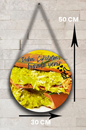 Dubai Çikolata Salonu Duvar, Kapı, Çift Taraflı Askılı Pano Karşılama Tabelası, Çikolata Dükkan Süsü