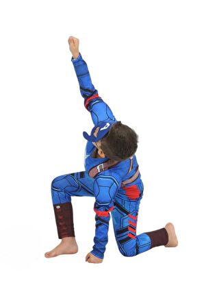 Kaptan Amerika Kaslı Çocuk Kostümü