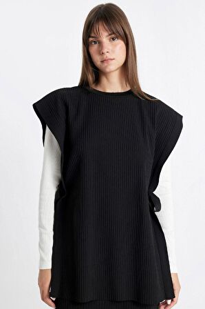 DeFacto Regular Fit Bisiklet Yaka Süveter Y1323AZ24AUBK81