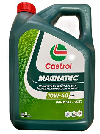 Castrol Magnatec 10W-40 A3/B4 Benzinli Araçlar için 4 Litre Motor Yağı (Üretim Yılı: 2024)