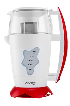Awox Dual Elektrikli Çay Makinesi Beyaz-Kırmızı