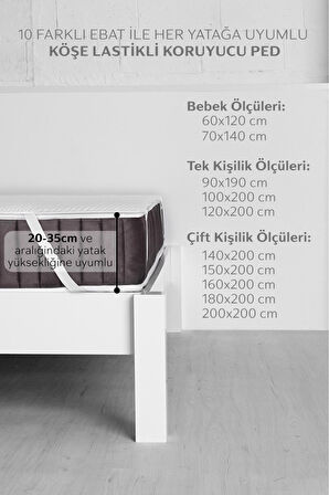 Kapitone Microfiber Köşe Lastikli Sıvı Geçirmez Yatak Alezi