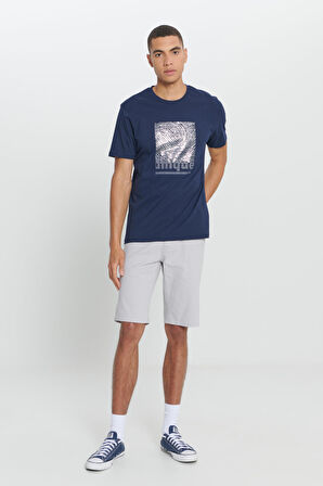 Comfort Fit Rahat Kesim %100 Pamuk Bisiklet Yaka Tişört