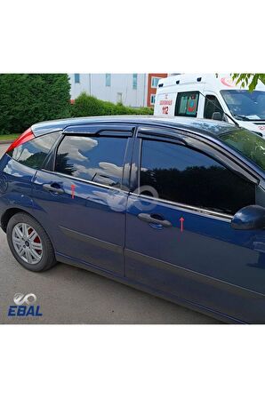 Ford Focus 1  Krom Cam Çıtası 4 Prç. 1998-2005 Arası Paslanmaz Çelik