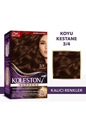 Koleston Supreme Kit Saç Boyası 3/4 Koyu Kestane