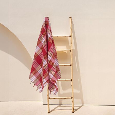 Homedius %100 Pamuk Kırmızı Hamam Peştemali 10'lu - 80 X 160 Cm