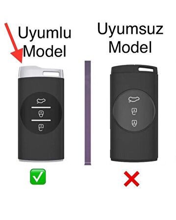 Chery Tiggo 7 Anahatar Koruma Kılıfı Beyaz/Gold Lütfen 2.Resime Bakıp Anahtar Teyiti Yapınız