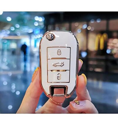 Peugeot 208 301 307 308 508 2008 3008 Partner Van Sustalı Anahtar Koruma Kılıfı 2.Resime Bakınız