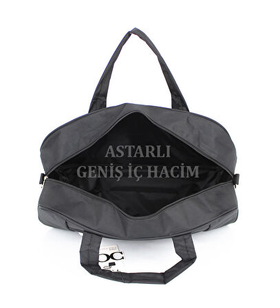 Case Club Orta Boy Lacivert Seyahat Çantası El Valizi Astarlı İç Bölüm