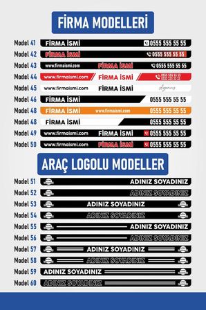 Kişiye Özel Baskılı Oto Plakalık (2 Adet)