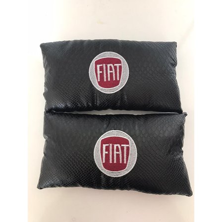 Fiat Nakışlı Deri 1 Çift Boyun Yastık Ve 1 Çift Kemer Pedi (498369835)