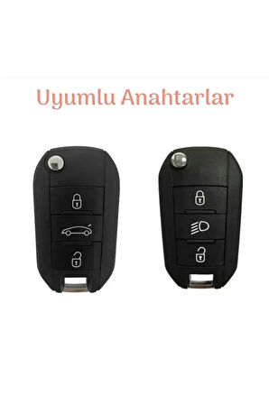 Peugeot 3008 208 308 508 Rifter Anahtar Kılıfı Siyah Krom 2.Resime Bakınız Lütfen