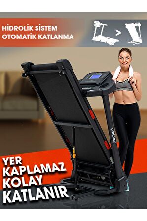 Zeta Otomatik Eğim Koşu Bandı, Led Ekran, Kolay kurulum, Katlanabilir, 0-14km/sa