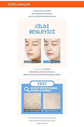 Missha Milky U Tüm Cilt Tipleri İçin Su Bazlı Yağsız Nemlendirici Yüz Bakım Serumu 35 ml