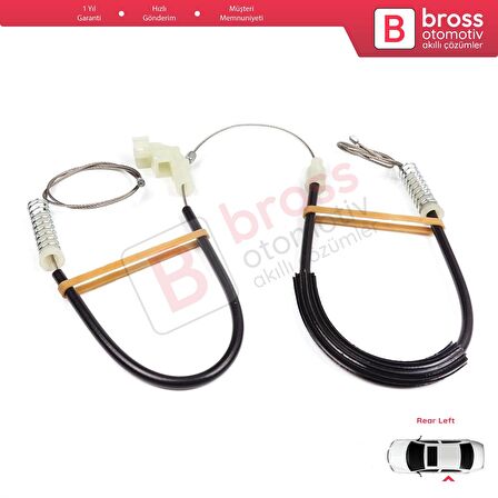 Volvo S40 V40 MK1 644 645 1995-2004 4/5-Kapı 30623452 İçin Elektrikli Arka Sol Cam Kriko Tamir Seti