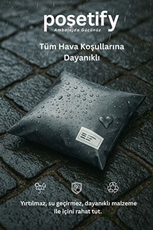 Gri Cepsiz Kargo Poşeti 24x30+5 cm | Yapışkan Bantlı Kargo Zarfı | 25’li E-Ticaret Poşeti