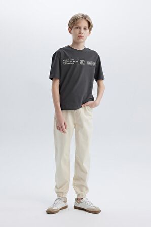 DeFacto Erkek Çocuk Jogger Fit Standart Paça Gabardin Pantolon D7795A825SPER139