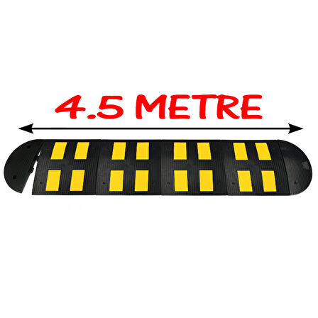 Kauçuk Kasis Yol Kasisi Hız Kesici Kasis Kauçuk Şaseli Kasis 4.5 Metre (50x50 cm)