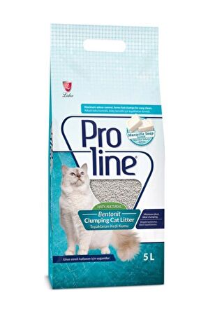 Proline Marsilya Sabunlu Bentonit Kedi Kumu 5 Lt