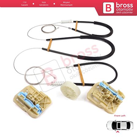 Audi A4 S4 B8 8KH 8K5 8K2 2008-2015 4/5 Kapı 8K0837461 İçin Elektrikli Ön Sol Cam Kriko Tamir Seti