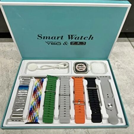 7 In 1 Strap Akıllı Saat Ultra Plus 7 Kordon Koruma Kılıf Hediyeli Smart Watch