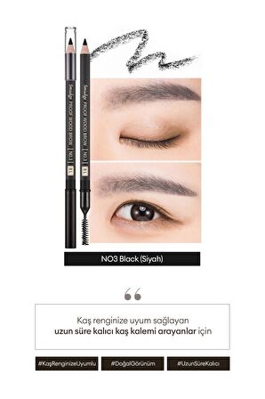 Bulaşmayan Kalıcı Doğal Kaş Kalemi  Smudge Proof Wood Brow (Black)