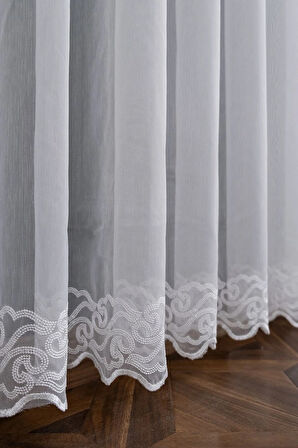 Didim Işlemeli Ütü Istemez Kırışmaz 1e 3 Katpileli Tül