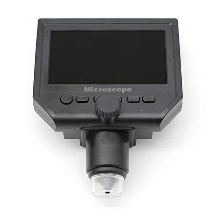 600X Dijital Mikroskop 4.3'' HD LCD Ekran, 3.6MP, USB, 1080P Video Kayıt, Şarjlı, Standlı, Türkçe Menü 