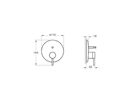 VitrA Origin A4262036WTC Ankastre Banyo Bataryası - Sıva Üstü Grubu (Minibox), Mat Siyah