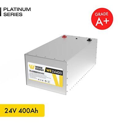 24V 400Ah LiFePO4 Platinum Series Bluetooth'lu Lityum Demir Fosfat Akü 