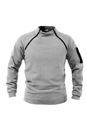 Erkek Polar Outdoor Fermuarlı Kombat Tactical Cepli Polar