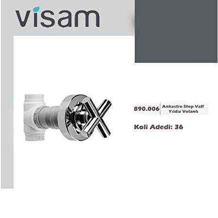 Visam Ankastre Stop Valf 1/2 Taharet Musluğu 890.006