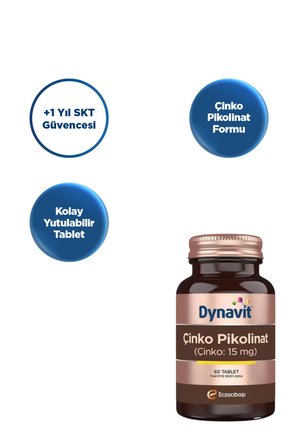 Dynavit Çinko Pikolinat 15 Mg 60 Tablet