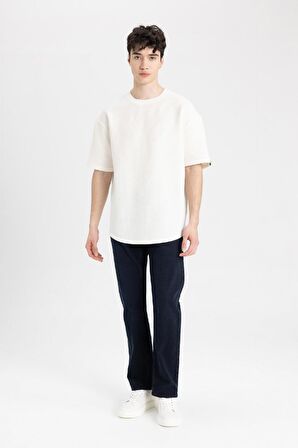 DeFacto Comfort Fit Bisiklet Yaka Kısa Kollu Tişört B4443AX24SPER105