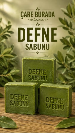 Çare Burada Defne Sabunu Doğal El Yapımı 3'lü Set