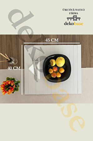 Açık Gri (4 ADET) Çok Amaçlı Koltuk Kenar Sehpası, Supla, Yemek Servis Altlığı