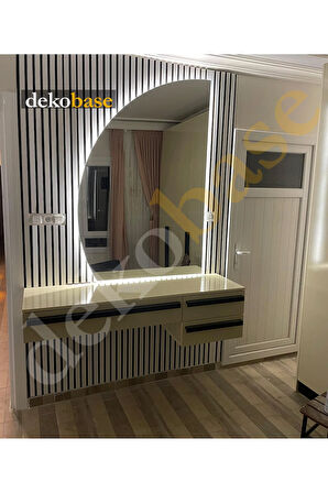 Beyaz 40x270 cm Yeni Nesil Akustik Ahşap Duvar Paneli