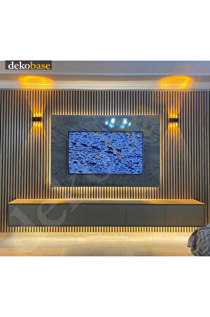 Meşe 100x270 cm Yeni Nesil Akustik Ahşap Duvar Paneli