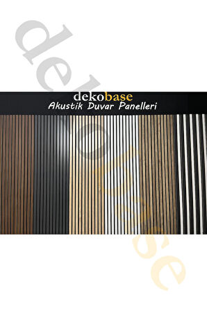 Antrasit-Beyaz 40x270 cm Yeni Nesil Akustik Ahşap Duvar Paneli