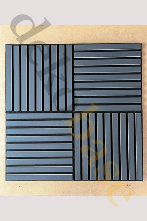 Antrasit 40x40 cm Yeni Nesil Akustik Ahşap Duvar Paneli