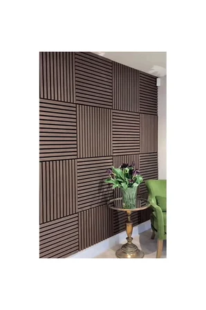 Ceviz 40x40 cm Yeni Nesil Akustik Ahşap Duvar Paneli