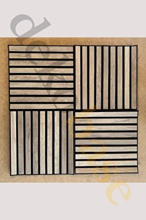 Atlantik Çam 40x40 cm Yeni Nesil Akustik Ahşap Duvar Paneli