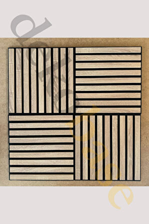 Meşe (10 ADET) 40x40 cm Yeni Nesil Akustik Ahşap Duvar Paneli