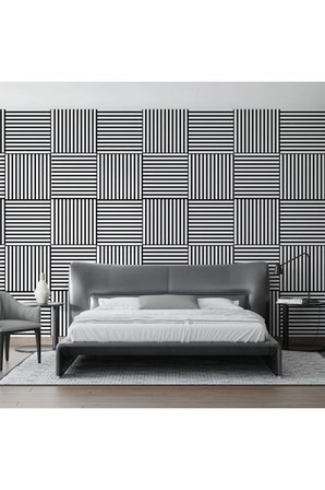 Beyaz (10 ADET) 40x40 cm Yeni Nesil Akustik Ahşap Duvar Paneli