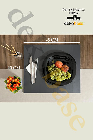 Antrasit Renk Çok Amaçlı Koltuk Kenar Sehpası, Supla, Yemek Servis Altlığı